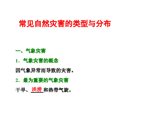 高二(下)地理课件-常见自然灾害的类型与分布