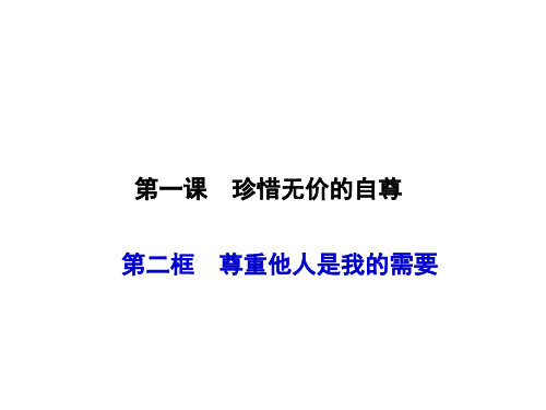 初一政治下学期尊重他人是我的需要1