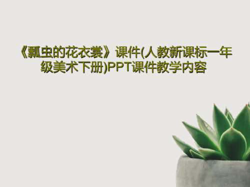 《瓢虫的花衣裳》课件(人教新课标一年级美术下册)PPT课件教学内容共45页文档