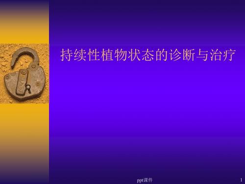 持续性植物状态的诊断与治疗  ppt课件