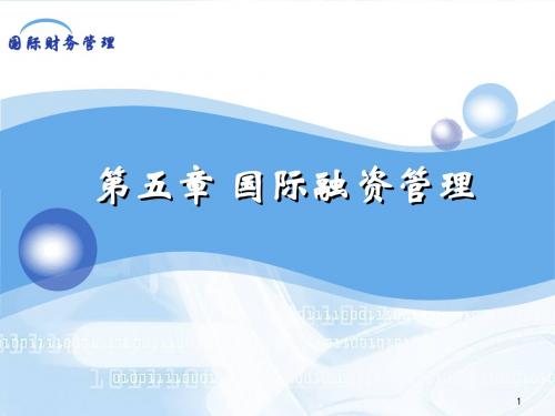 第五章 国际融资管理
