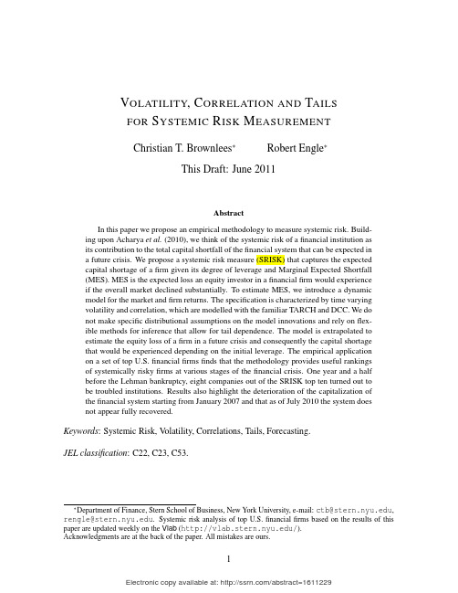 Volatility, Correlation and Tails for Systemic Risk Measurement