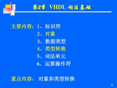 第02章VHDL词法基础