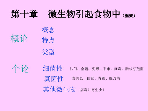 中国农业大学食品微生物学课件——食物中毒