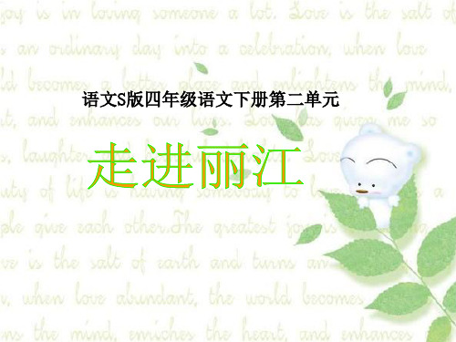 《走进丽江》课件(语文S版四年级下册课件)