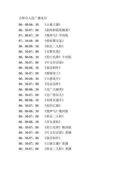 吉林市人民广播电台