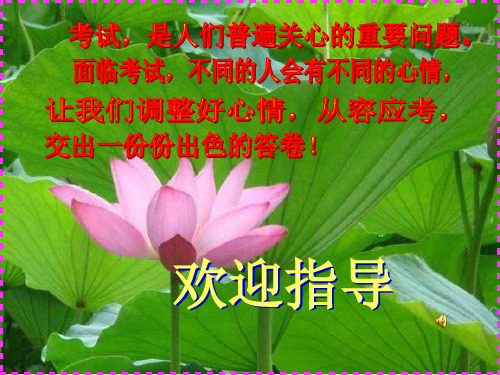 考试的心情ppt优秀课件1