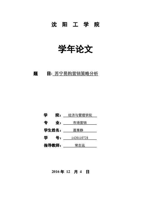 苏宁易购营销策略