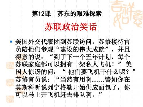 第12课苏东的艰难探索课件