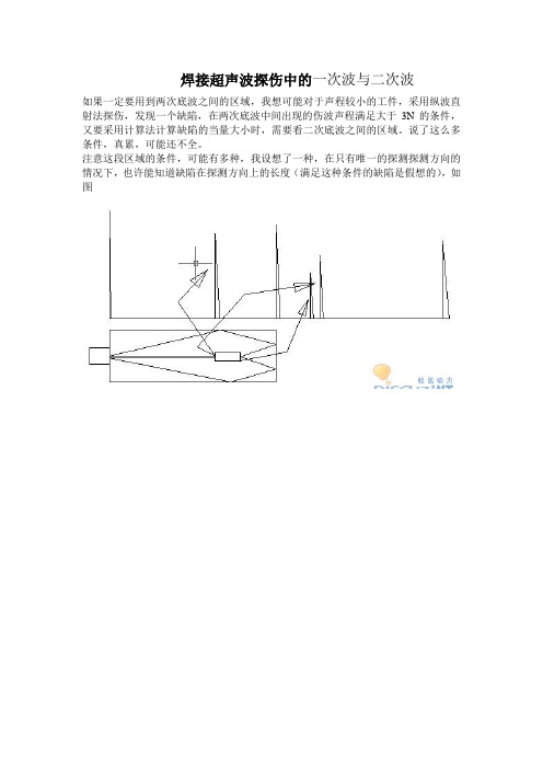 焊接超声波探伤中的一次波与二次波