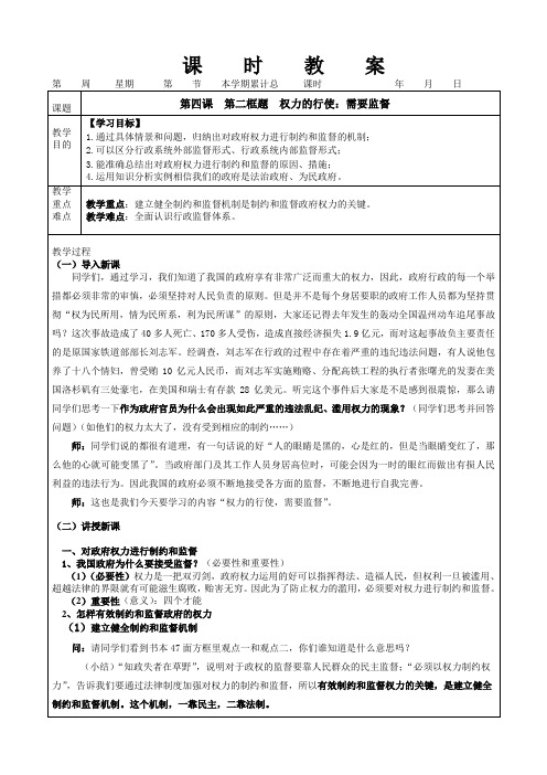 权力的行使需要监督