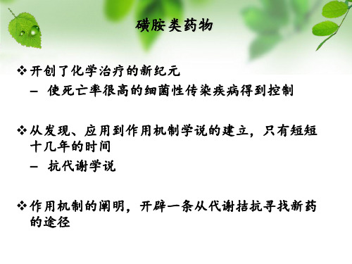 第三节磺胺类药物及抗菌增效剂PPT课件