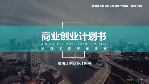 【精品文档】2018-2019年雏鹰计划商业计划书【各行业通用ppt】