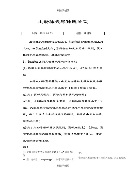 夹层分型及治疗方式之欧阳学创编