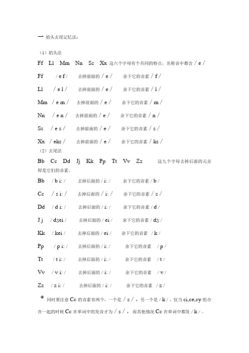 第一讲____掐头去尾记辅音 - 副本