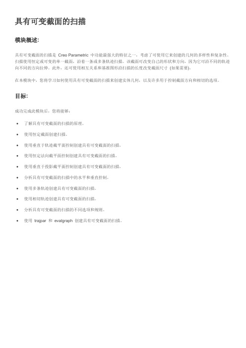 10 具有可变截面的扫描