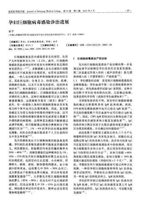 孕妇巨细胞病毒感染诊治进展