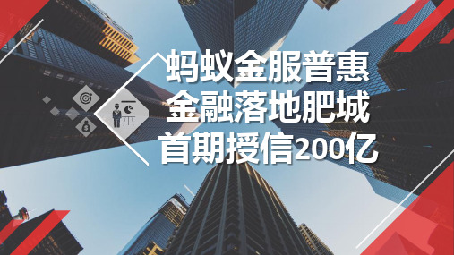 蚂蚁金服普惠金融