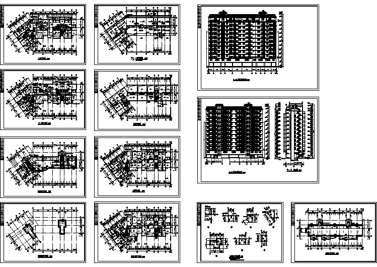 某地小高层住宅楼建筑施工设计图纸