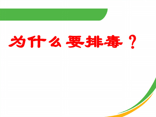 为什么要排毒 PPT课件