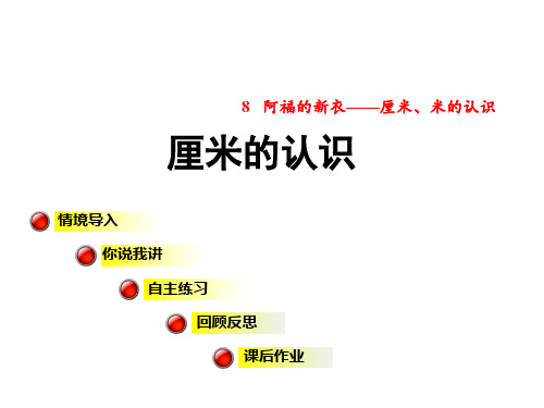 六年级数学精品课件《厘米、米的认识-厘米的认识》
