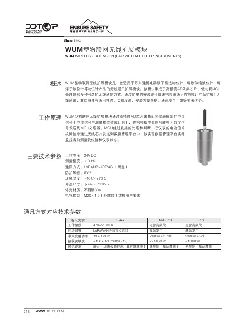 WUM型物联网无线扩展模块说明书