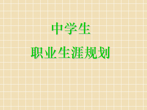 《生涯规划》PPT课件