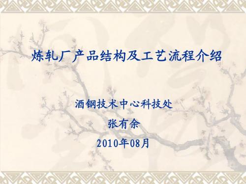 2-炼轧厂产品结构及工艺流程介绍