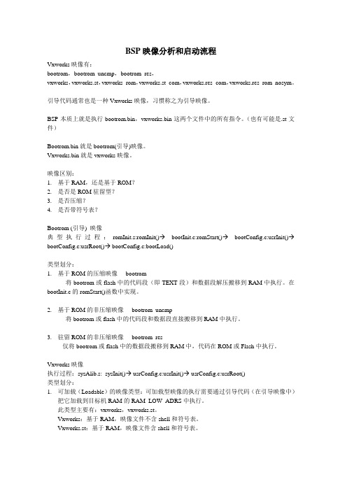 BSP映像分析和启动流程