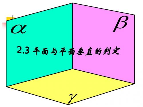 面面垂直的判定