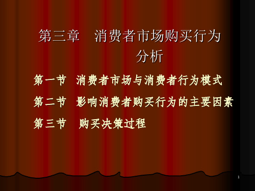 消费者行为分析PPT演示文稿