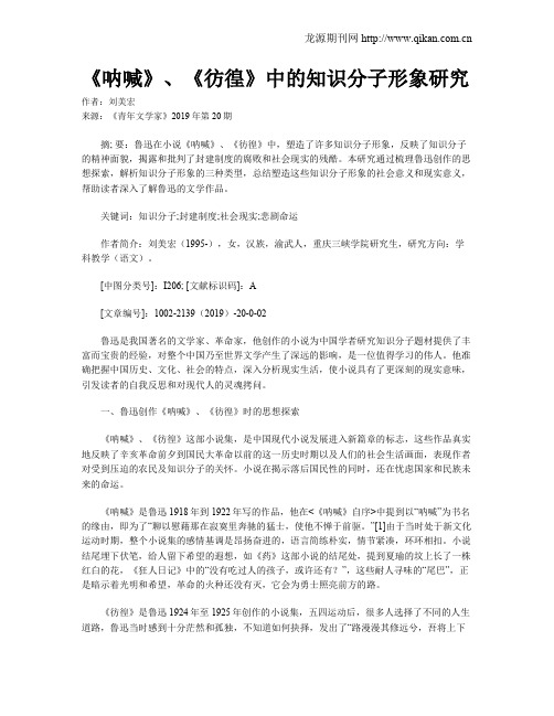 《呐喊》、《彷徨》中的知识分子形象研究