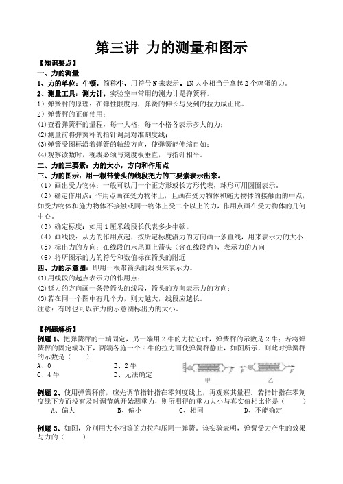 第三讲力的测量和图示