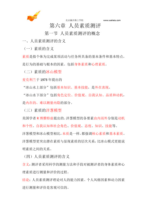人力资源(一)第六章(能源管理专)自考要点-赢在路上