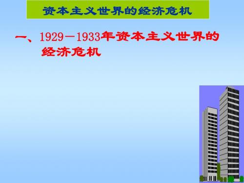 1929~1933年资本主义世界经济危机和罗斯福新政