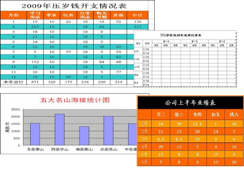 小学信息技术人教课标版《五年级下册第10课电子表格排数据》PPT课件(1)