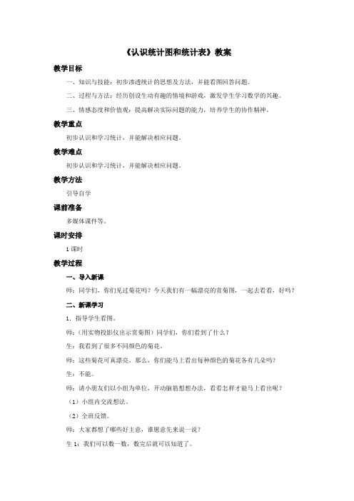 二年级上册数学教案-6.2 象形统计图和统计表 ▏冀教版 (2014秋) (1)