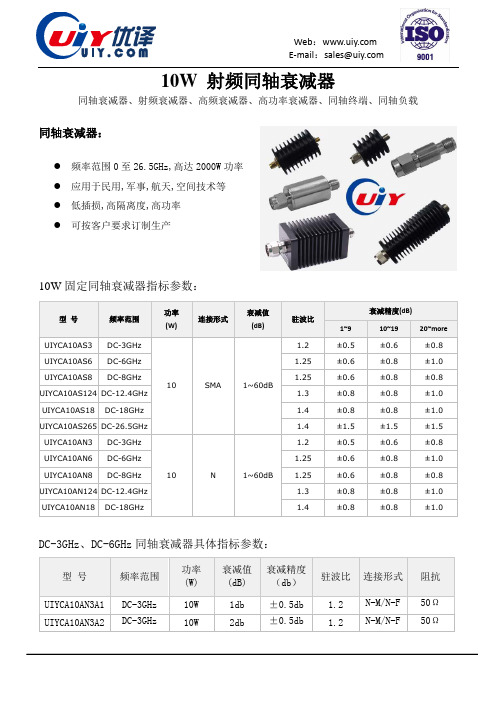 10W-射频同轴衰减器