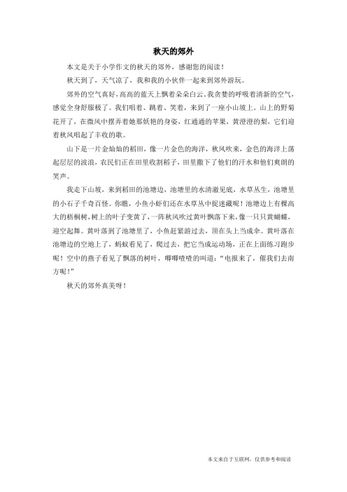 秋天的郊外_小学作文_2