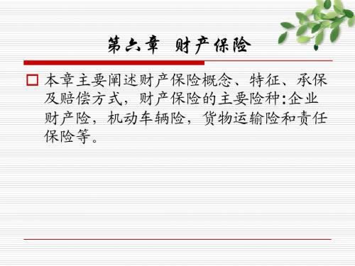 浙江工商大学保险学曹前进老师全套课件之六