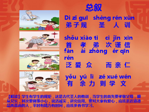 弟子规(图文结合右脑记忆训练课件)