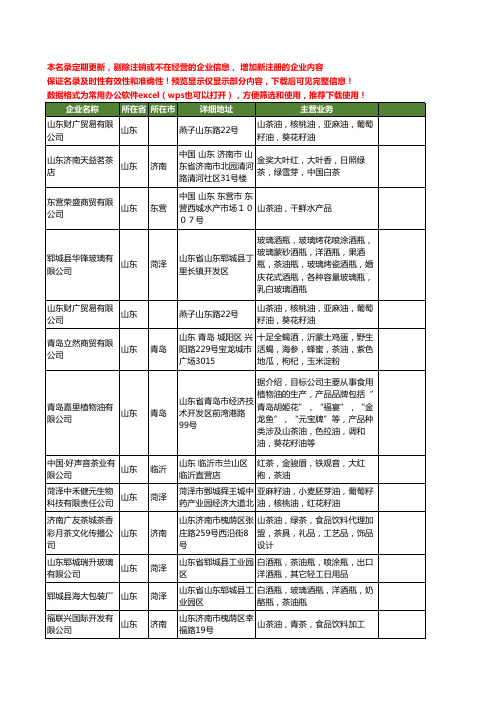 新版山东省茶油工商企业公司商家名录名单联系方式大全59家