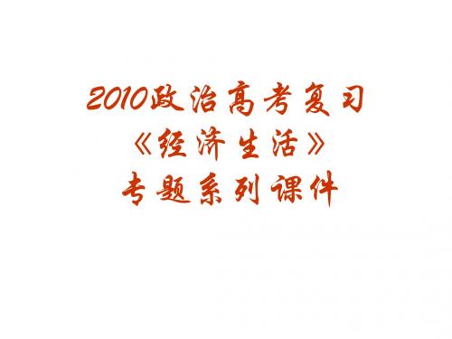 2010政治高考复习