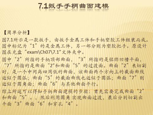 UG扳手手柄曲面建模