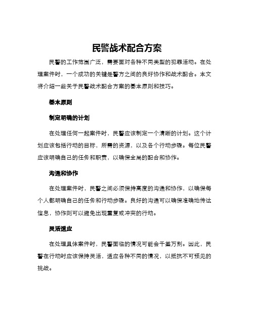 民警战术配合方案