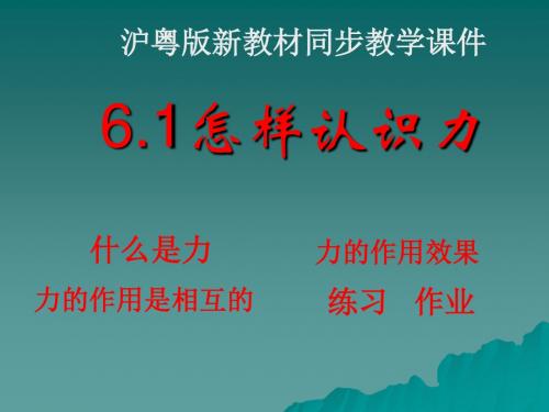 物理：6.1《怎样认识力》课件2(沪粤版八年级下)