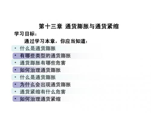 通货膨胀与紧缩