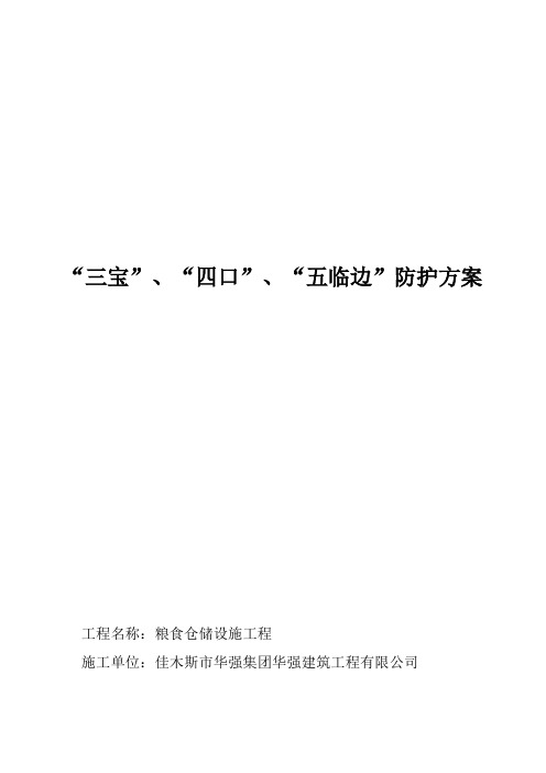 三宝、四口、五临边防护方案