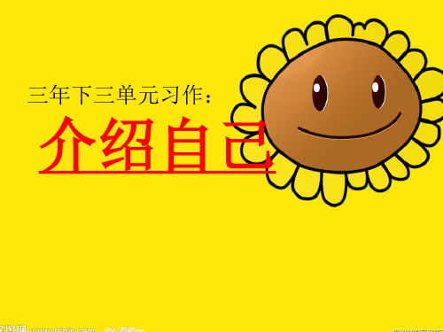 《说说我自己》自我介绍作文PPT课件