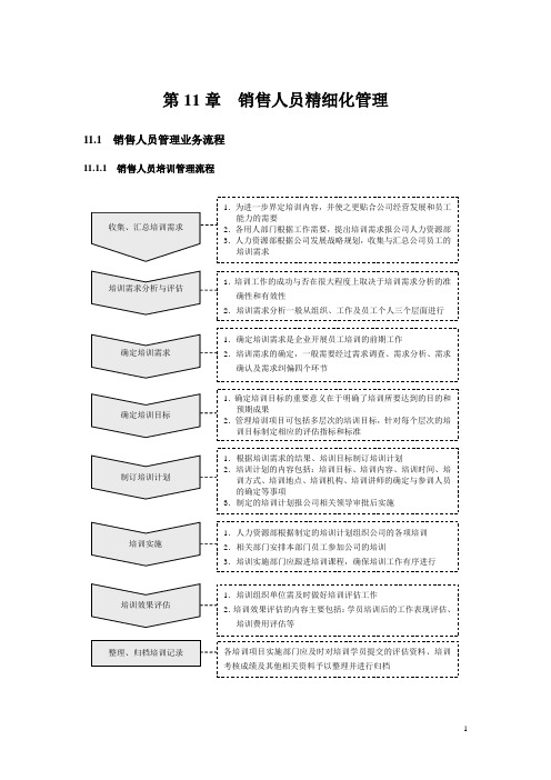 营销策划全案 第11章  销售人员精细化管理